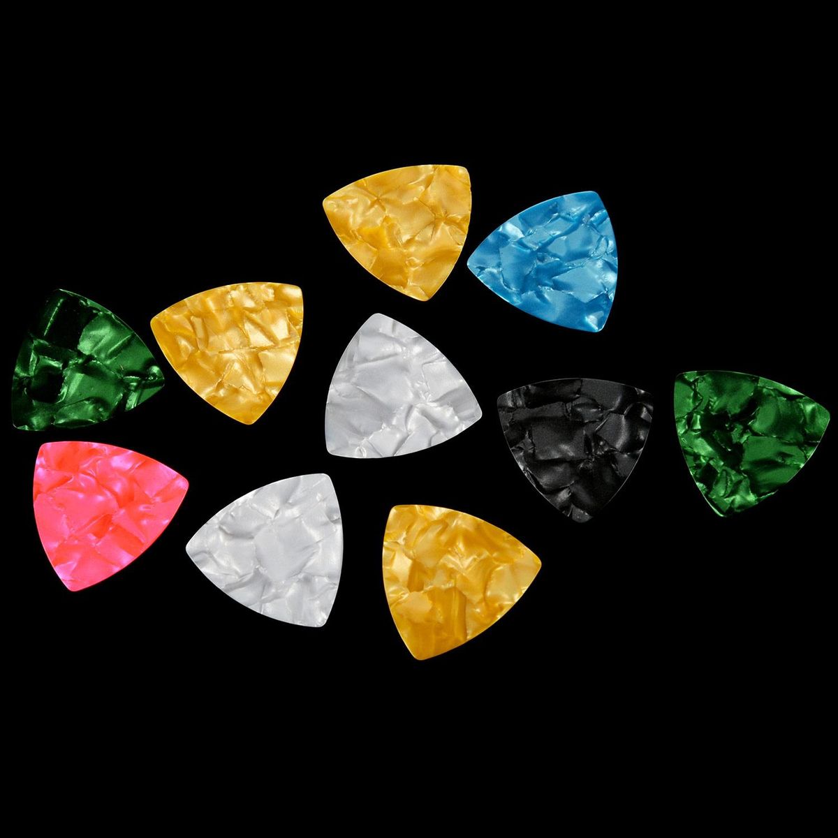 10Pcs Acoustic/Electric Guitar Picks Plectrums 0.46Mm---Assorted Color
