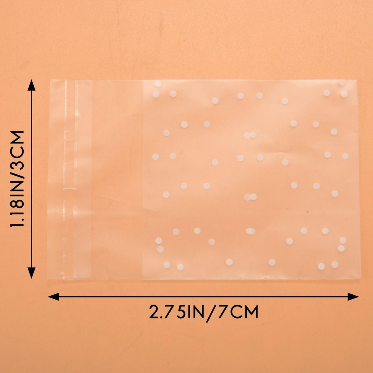 100pcs Frosted Cute Plastic Pack Candy Cookie Soap Packaging Bags Cupcake Self Adhesive Sample Gift Bag 7cm