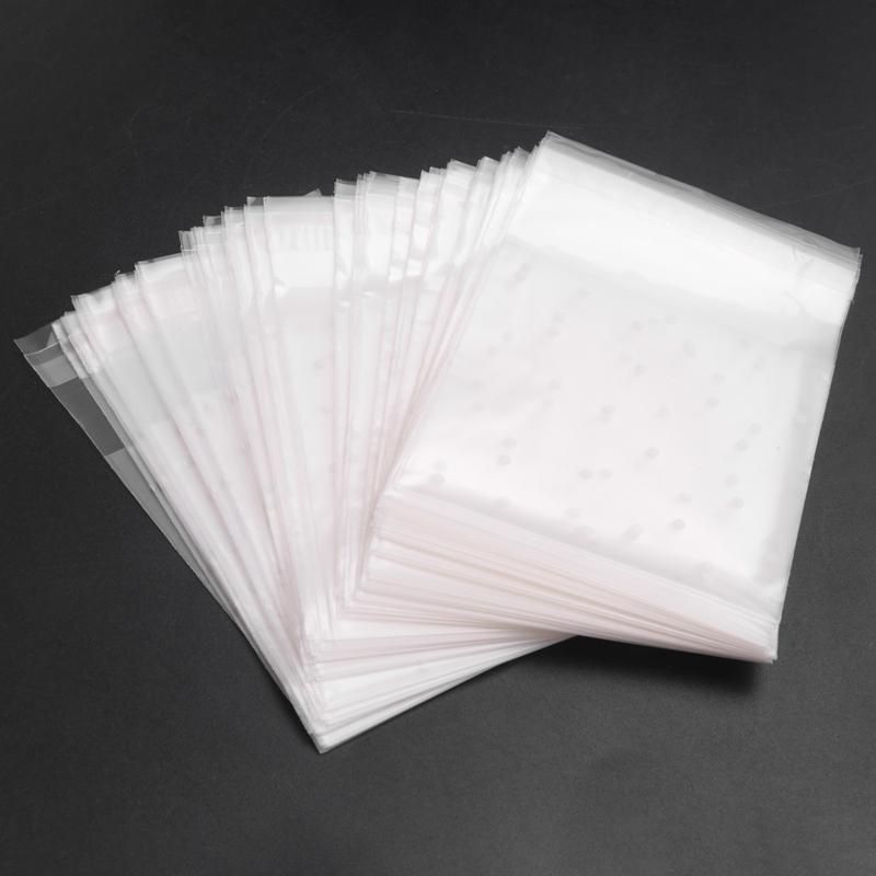 100pcs Frosted Cute Plastic Pack Candy Cookie Soap Packaging Bags Cupcake Self Adhesive Sample Gift Bag 7cm