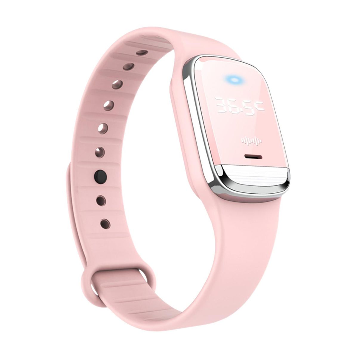 Temperature Measurement Bracelets Ultrasonic Mosquito Repellent Bands Non-Toxic Deet Free Bug Insect Repellent Band Reusable Long Protection Support Clock