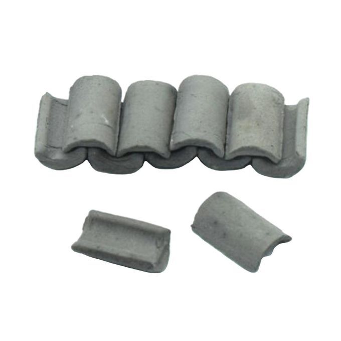 25 Pieces Miniature Roof Tiles Pottery Clay For Accessories Grey