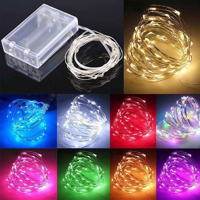 Shaped De Oration With Battery Box    O Er Wire String Light-green-3 Meters 30 Lights