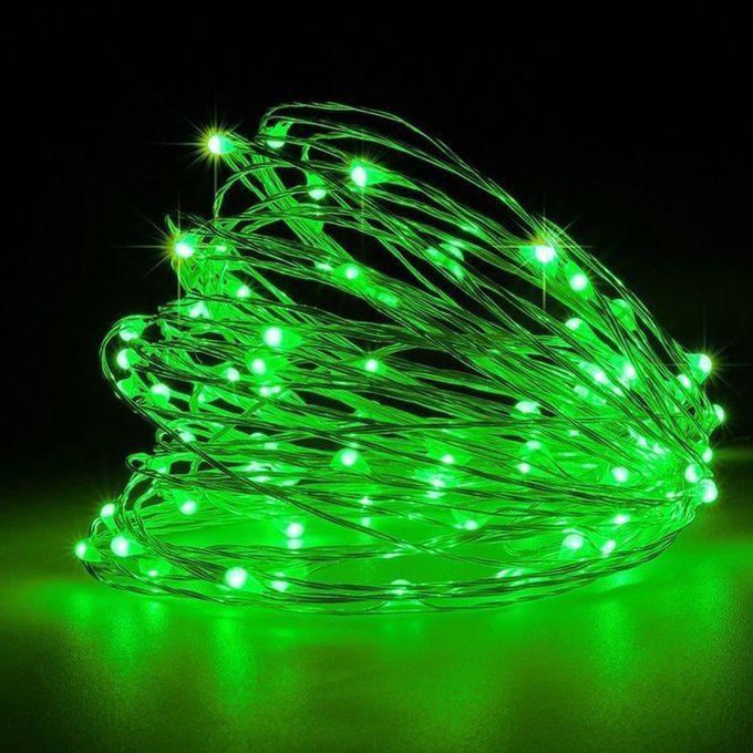 Shaped De Oration With Battery Box    O Er Wire String Light-green-3 Meters 30 Lights