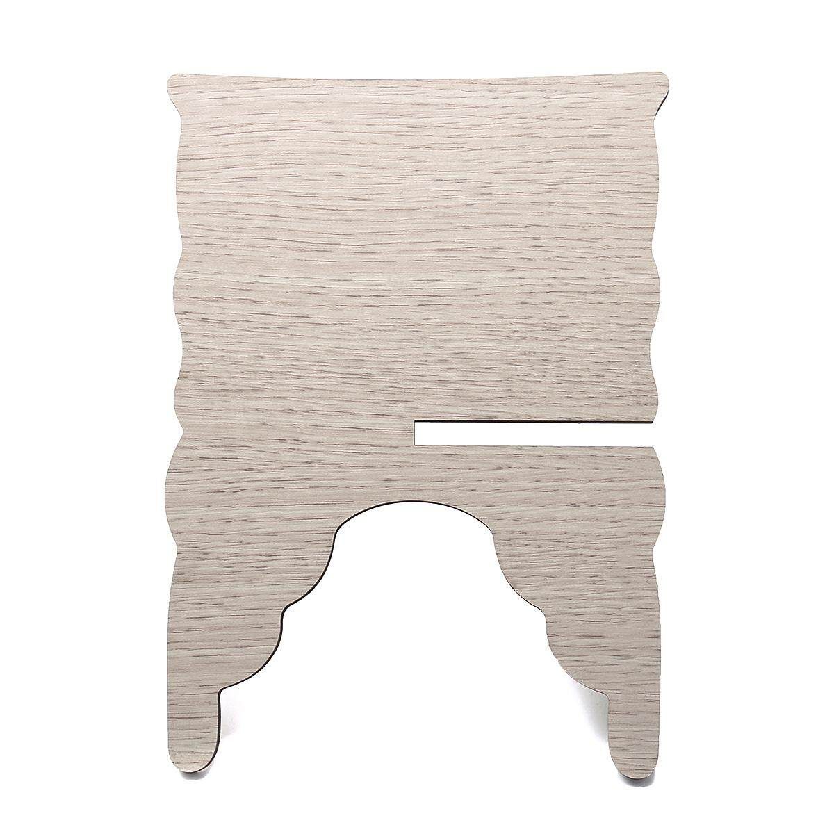 Holy Quran Holder Book Stand Rihal Rehal Wooden Carved Eid With Gold Star Design White (white)