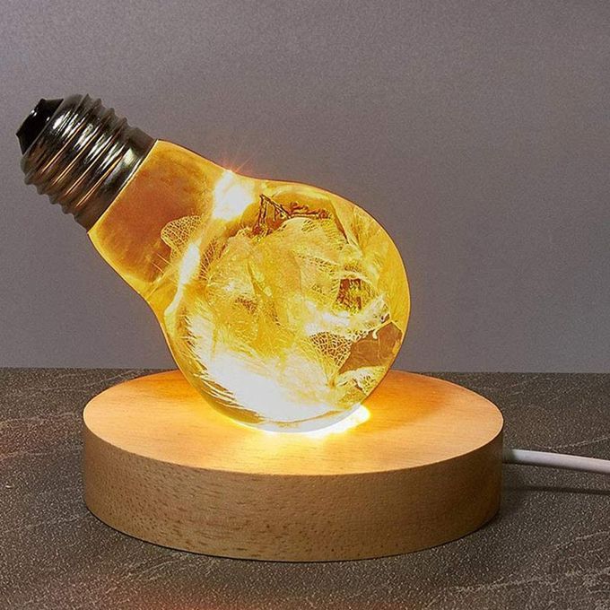 Light Base Wooden   Display For  Rystal Gl  Art Illuminated Base-warm Light-100*20mm
