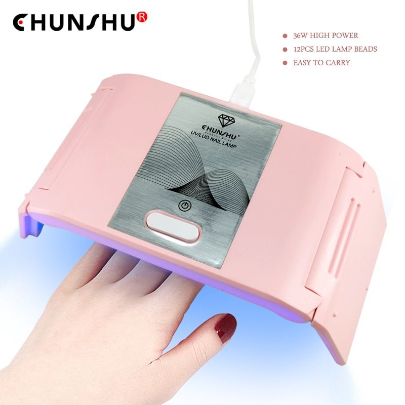 24W Foldable Nail Dryer Lamp Machine 12LEDs Mini LED Lamp