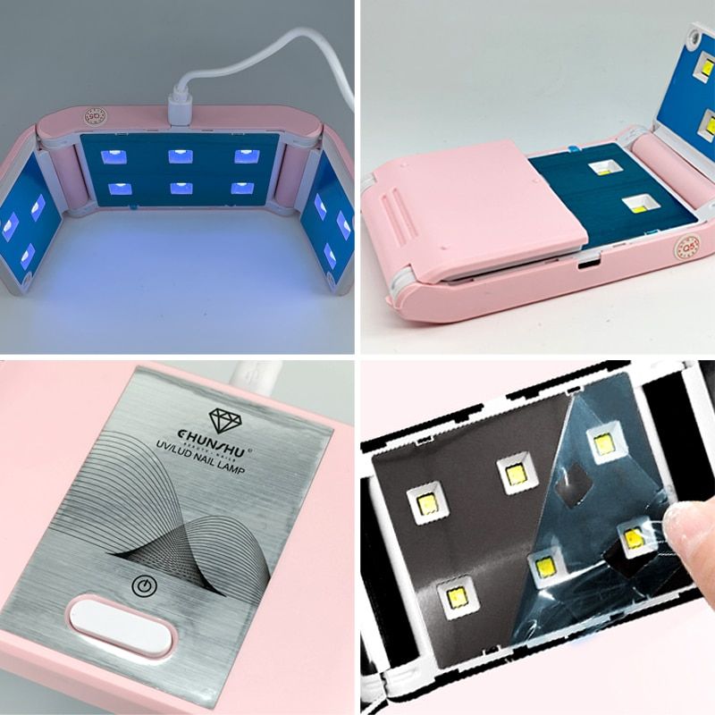 24W Foldable Nail Dryer Lamp Machine 12LEDs Mini LED Lamp