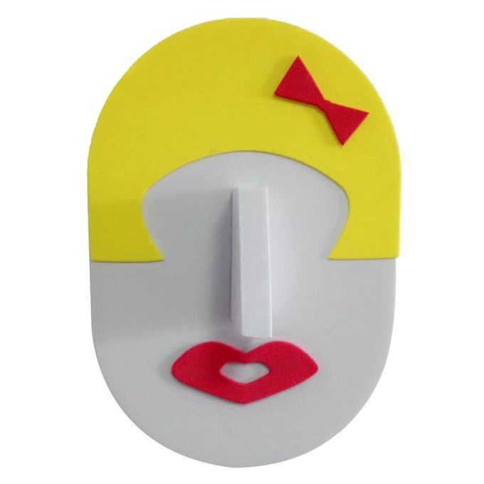 1pc Female Face Glasses Sunglasses Display Show Stand Holder Yellow