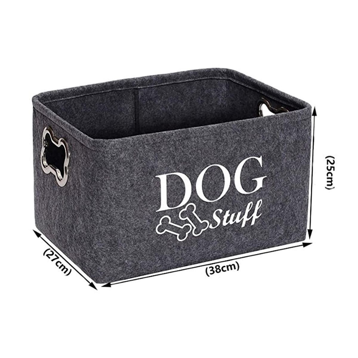 Pet Toy Storage Basket Pet Haven Storage Box Organize Toys Blankets Dark Gray
