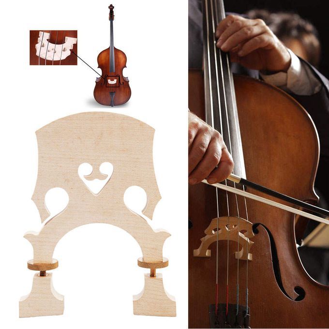 Finest Maple Wood 3/4 Scale Double Bass Bridge DIY Luthier Tools