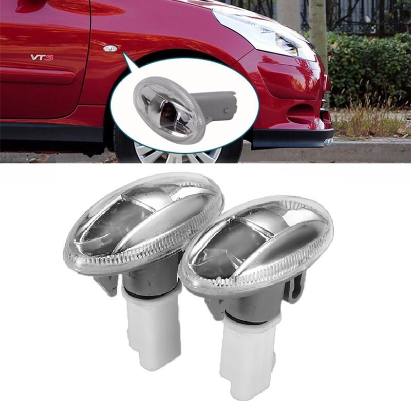 2Pcs Car Partner Side Steering Indicator Repeater Light for 108 107 407 206 6325G3 for Citreon C1 C2 C3