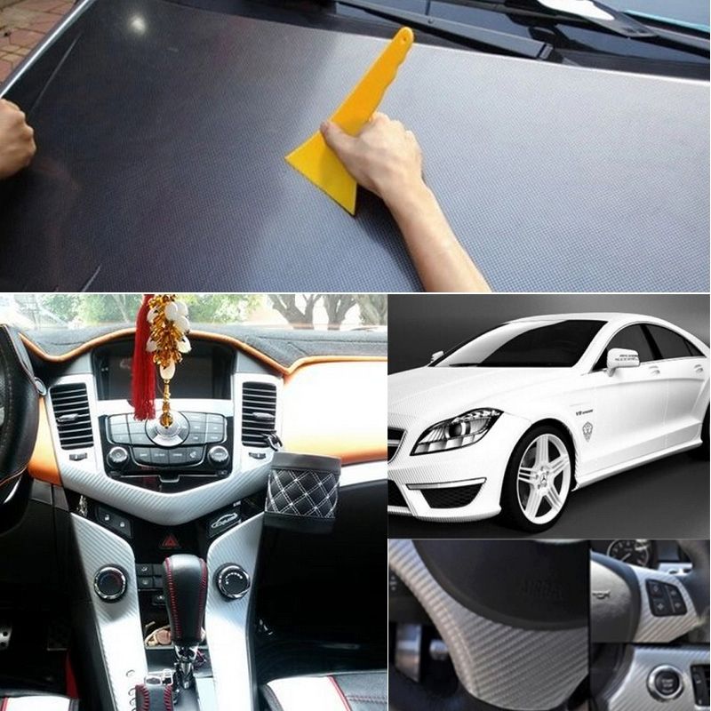 Car Decorative 3D Carbon Fiber PVC Sticker, Size: 127cm X 50cm