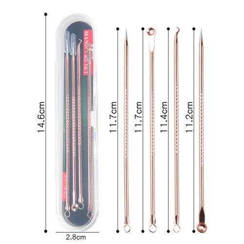 4pcs/set Blackhead Comedone Extractor Vacuum Skin Care Tool