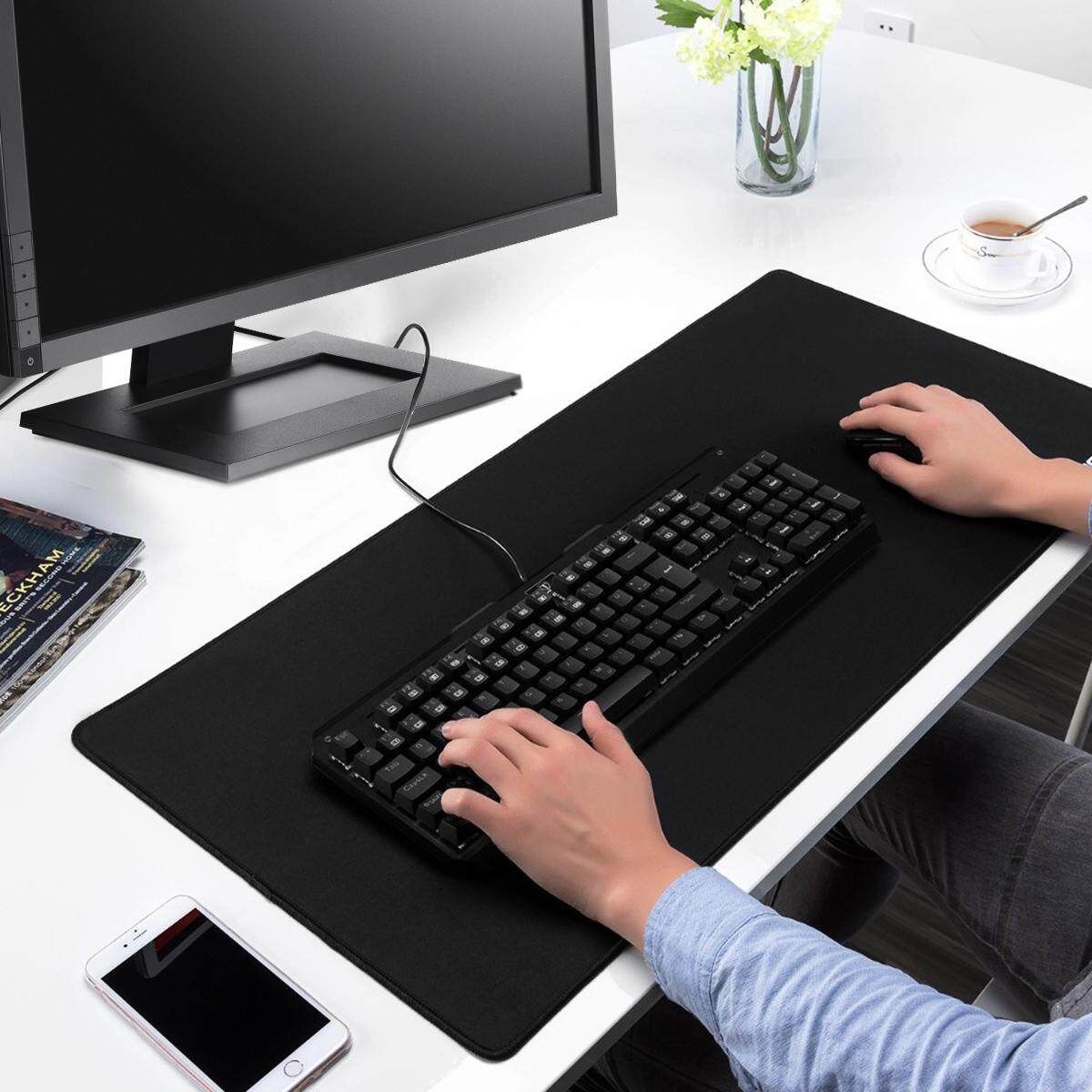 Black Anti-slip Mouse Pad Gaming Keyboard Mat For PC Laptop Tablet Computer Apricot