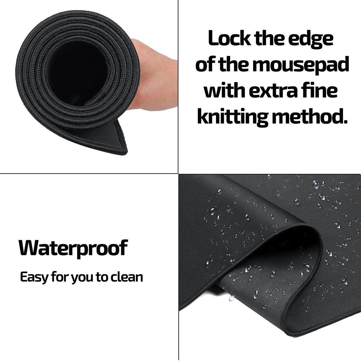 Black Anti-slip Mouse Pad Gaming Keyboard Mat For PC Laptop Tablet Computer Apricot