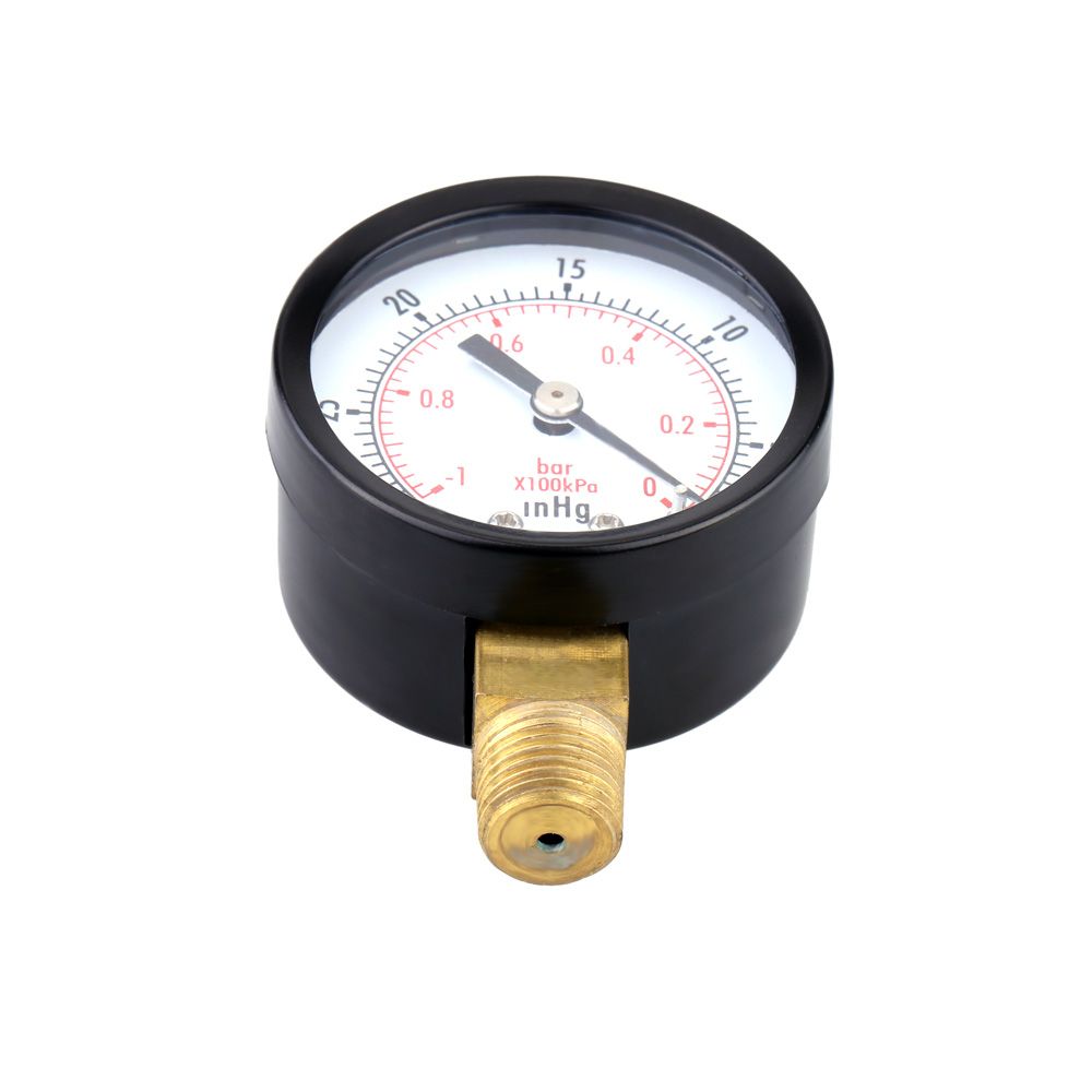 0~-30inHg 0~-1bar Mini Dial Air Pressure Gauge Meter Vacuum