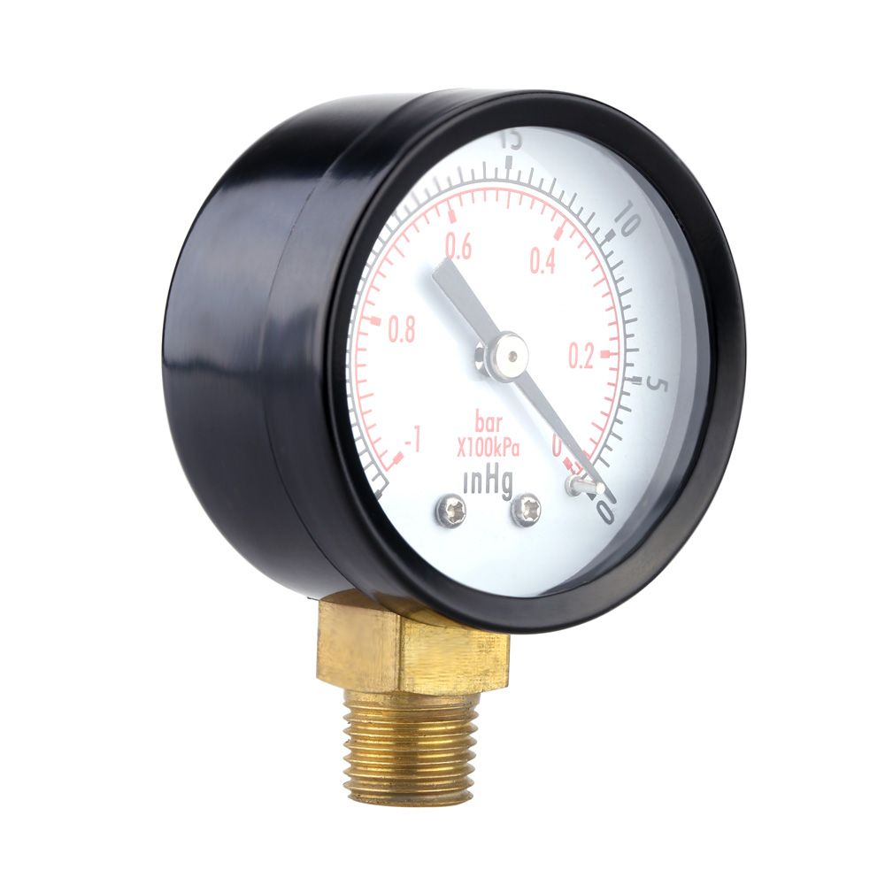 0~-30inHg 0~-1bar Mini Dial Air Pressure Gauge Meter Vacuum