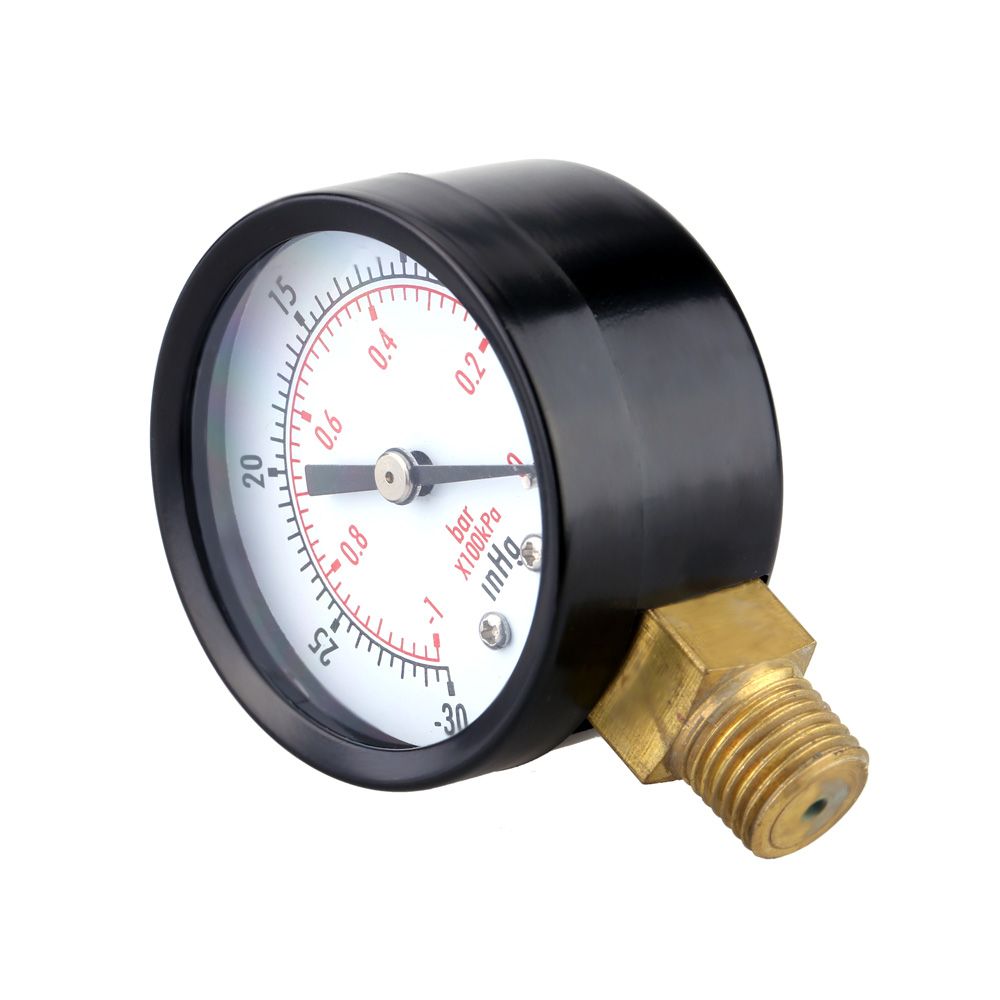 0~-30inHg 0~-1bar Mini Dial Air Pressure Gauge Meter Vacuum