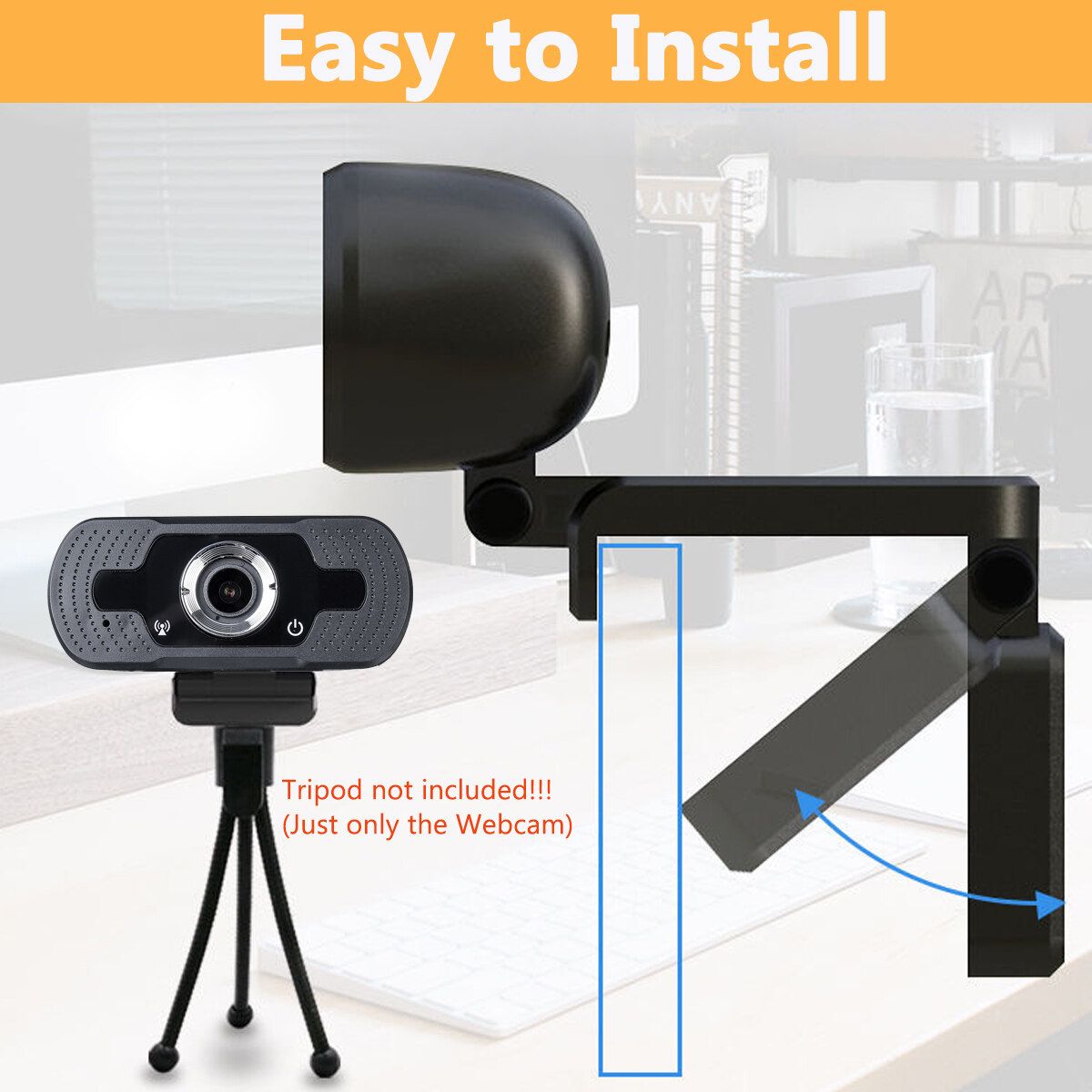 1080P HD Webcam USB 2.0 Web Camera Cam With Microphone For Video Laptop Desktop