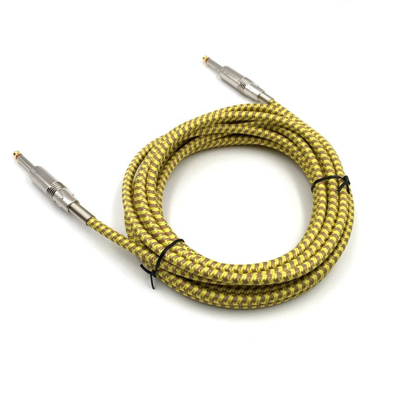 Wooden Guitar Bass Connection Cable Noise Reduction Braid Audio Cable, Cable Length: 5m