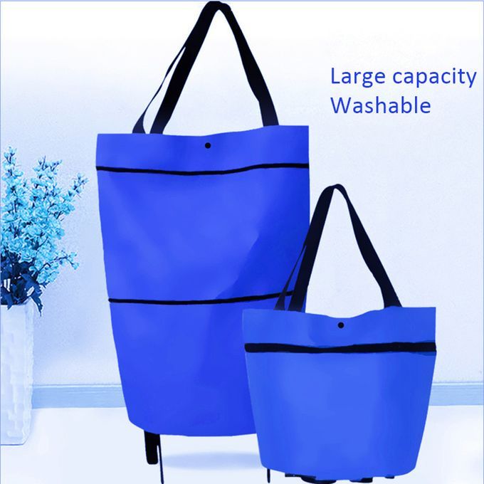 Shopping Trolley Bag Portable Oxford Folable Tote Cart