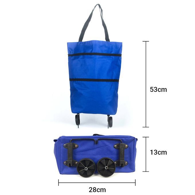 Shopping Trolley Bag Portable Oxford Folable Tote Cart