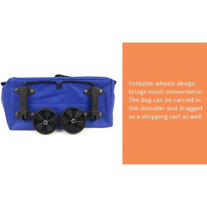 Shopping Trolley Bag Portable Oxford Folable Tote Cart