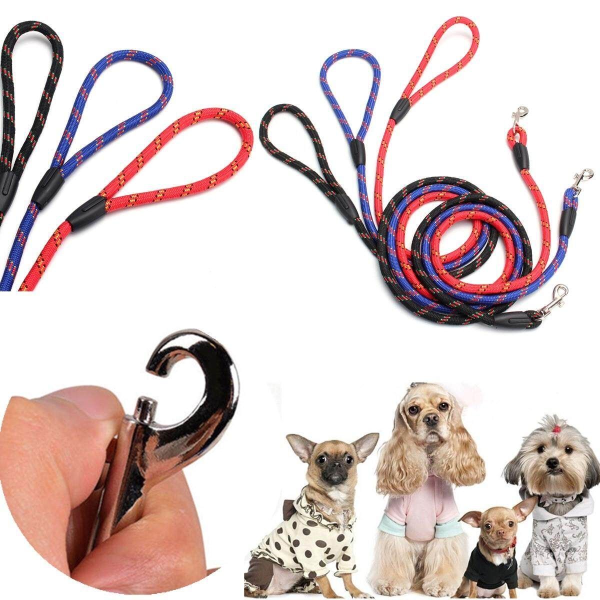 Nylon Pet Dog Rope Training Leash Lead Strap Adjustable Traction Collar Harness Blue