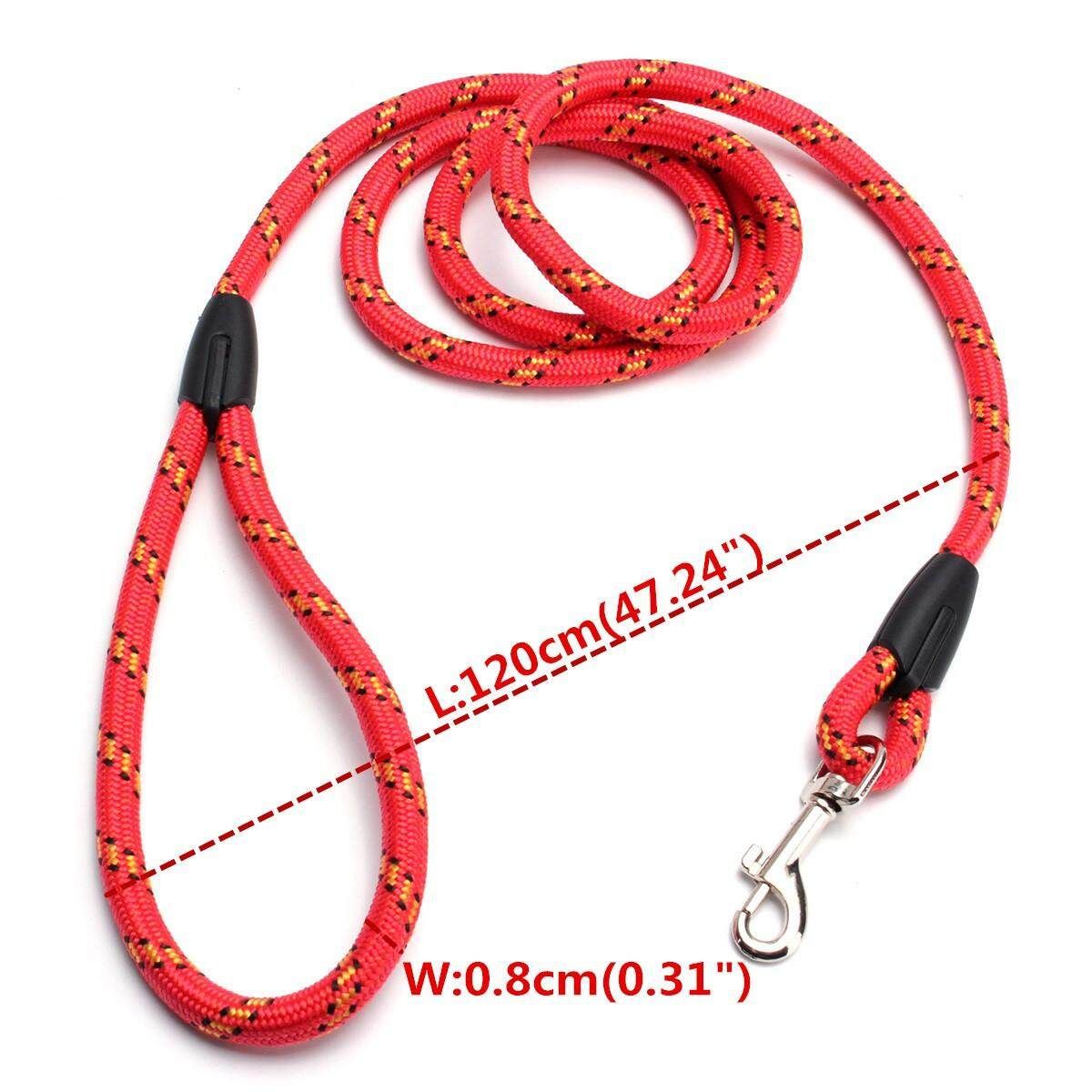 Nylon Pet Dog Rope Training Leash Lead Strap Adjustable Traction Collar Harness Blue
