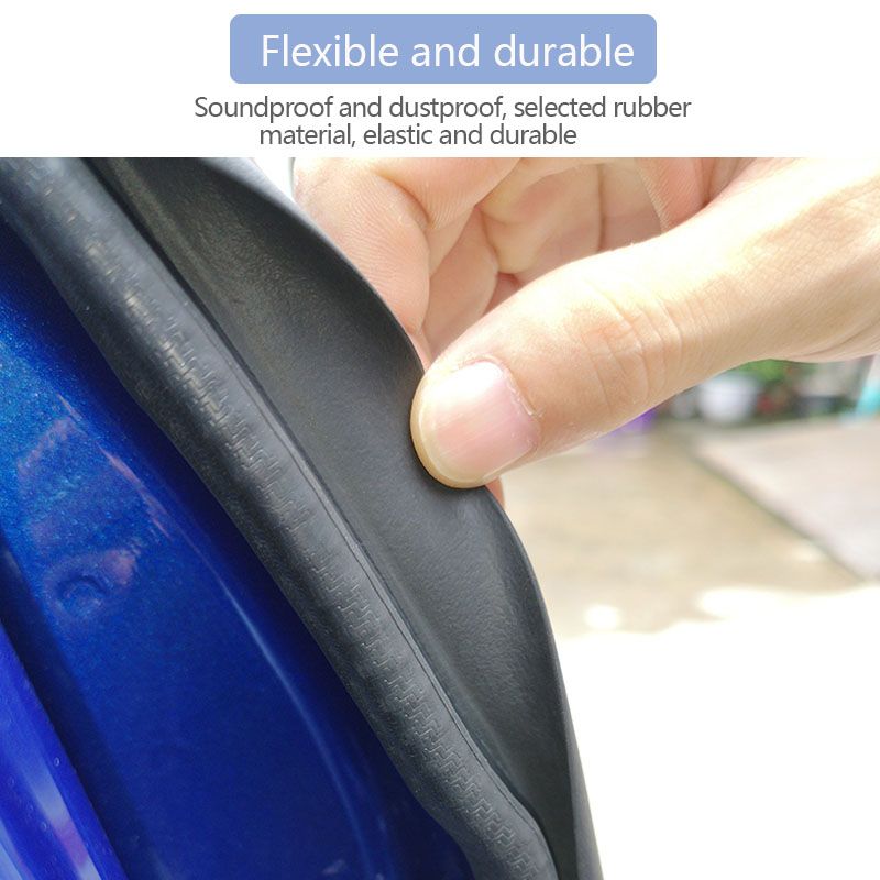 2pcs Car Door Seal Strip Rubber Car Door Side Sealing Weatherstrip For Car Waterproof Noise Insulation Sealant Auto Protection-Fillers, Adhesives