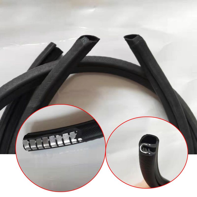 2pcs Car Door Seal Strip Rubber Car Door Side Sealing Weatherstrip For Car Waterproof Noise Insulation Sealant Auto Protection-Fillers, Adhesives