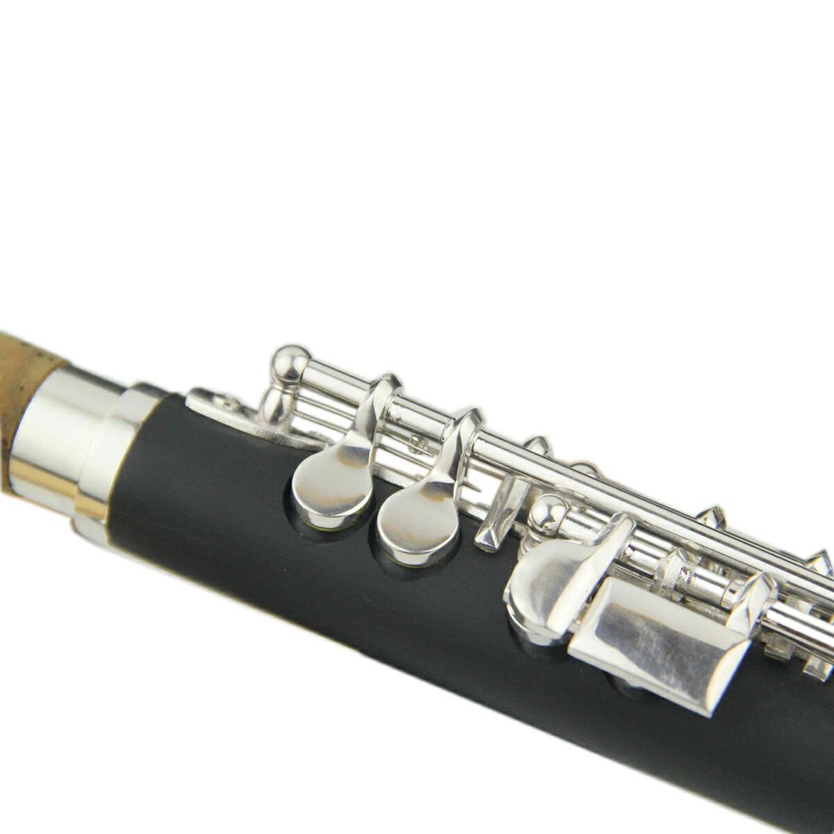 Plated C Piccolo Flute With Wood Case Cleaning Cloth