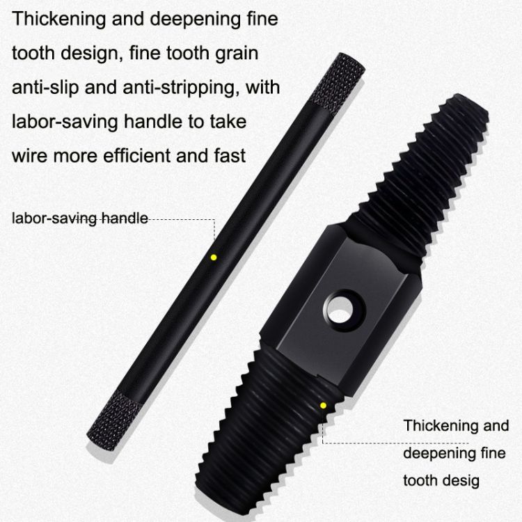 3PCS Faucet Break Screw Remover Black