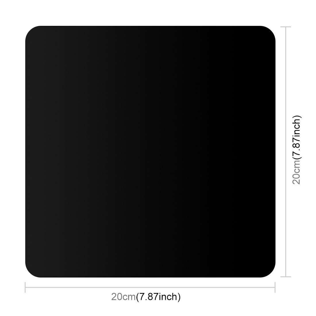 PULUZ 20cm Photography Acrylic Reflective Display Table Background Board (Black)