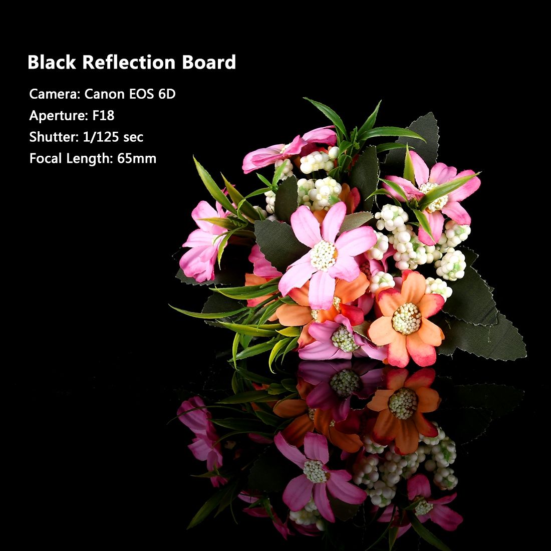 PULUZ 20cm Photography Acrylic Reflective Display Table Background Board (Black)