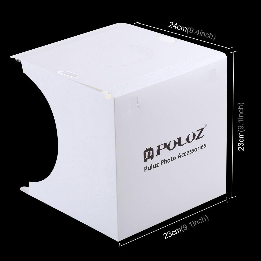 PULUZ 20cm Folding Portable 550LM Light Photo Lighting Studio Shooting Tent Box Kit With 6 Colors Backdrops (Black, White, Orange, Red, Green, Blue), Unfold Size: 24cm X 23cm X 22cm