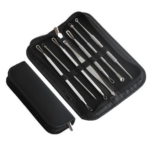 7Pcs Stainless Steel Pimple Pins Blackhead Extractor Remover