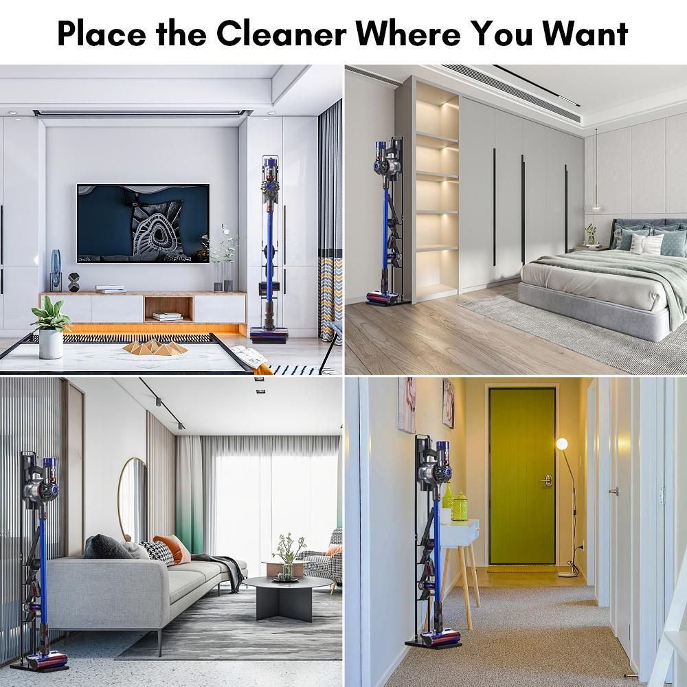 Vacuum Stand Compatible with Dyson Storage Stand Holder for V6 V7 V8 V10 V11 Handheld Cordless Vacuum Cleaner & Accessories Seat Floor Stand Stable Metal Storage Bracket Organizer Rack