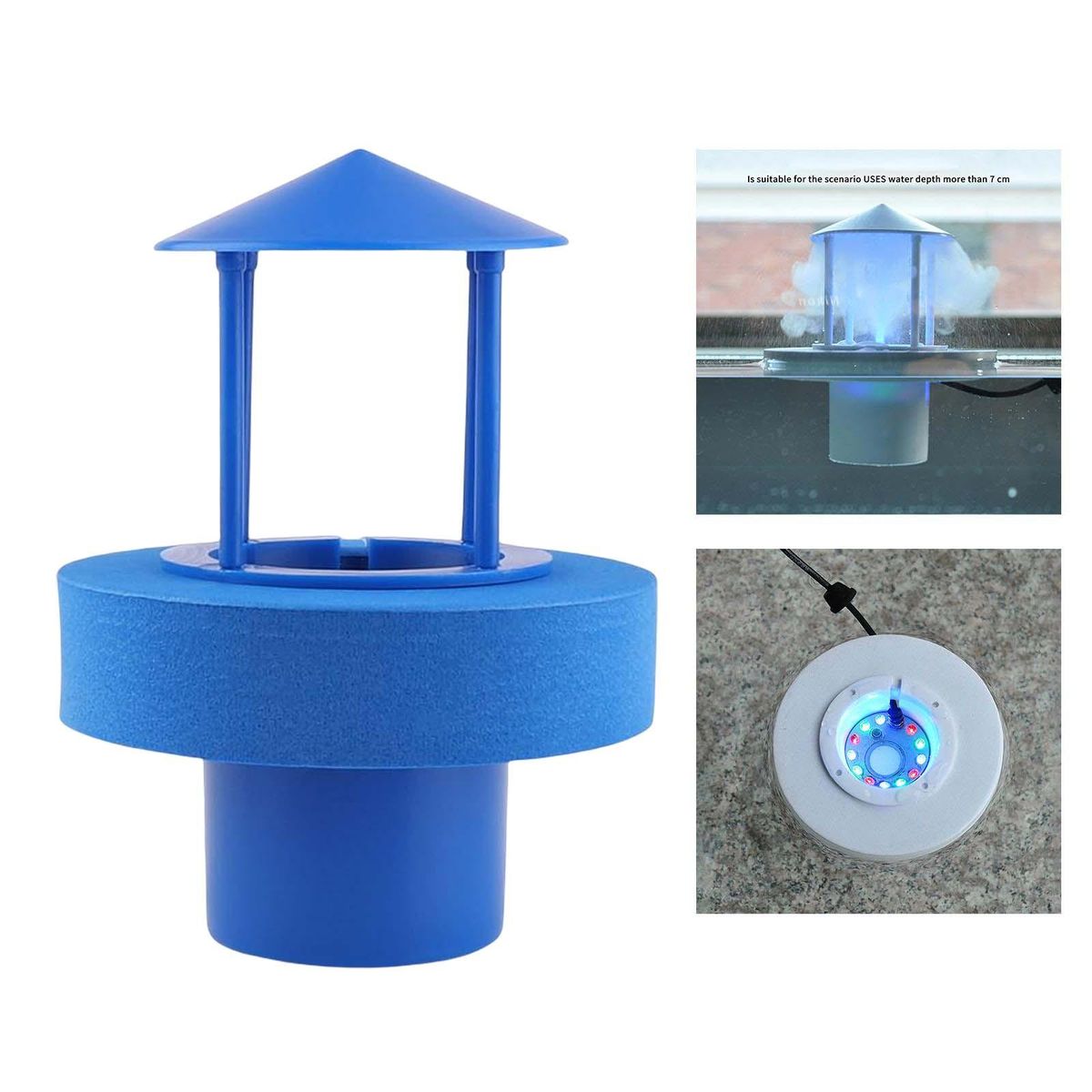 Mist Maker Mist Dispenser Fog Machine Floating Sprayer Water Blue
