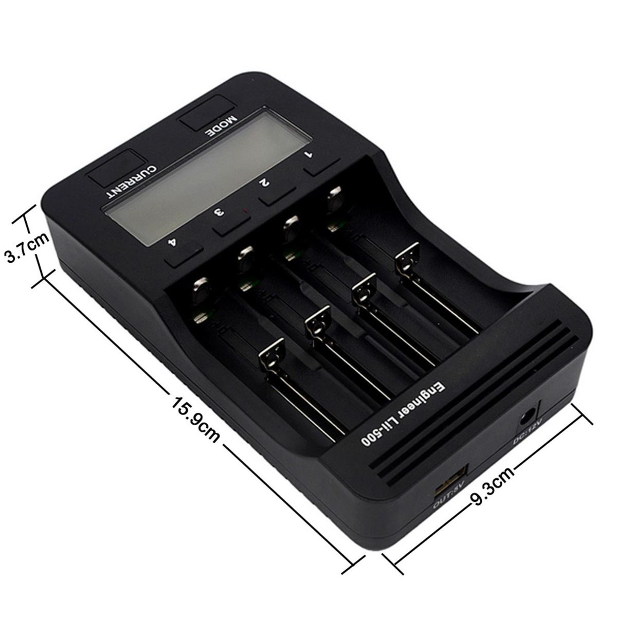 Lii-500 Intelligent Battery Charger Smart Charger w/ 4 Battery Slots LCD Display for Ni-MH Ni-Cd Li-ion Rechargeable Batteries EU Plug
