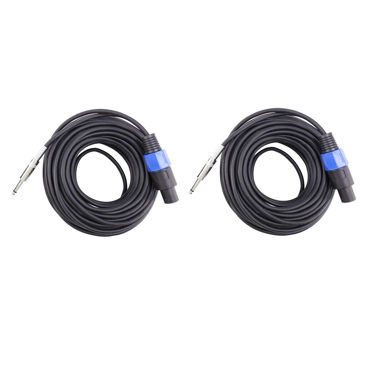 50 Ft Speakon to 1/4 Inch Male Speaker Cables with Twist Lo