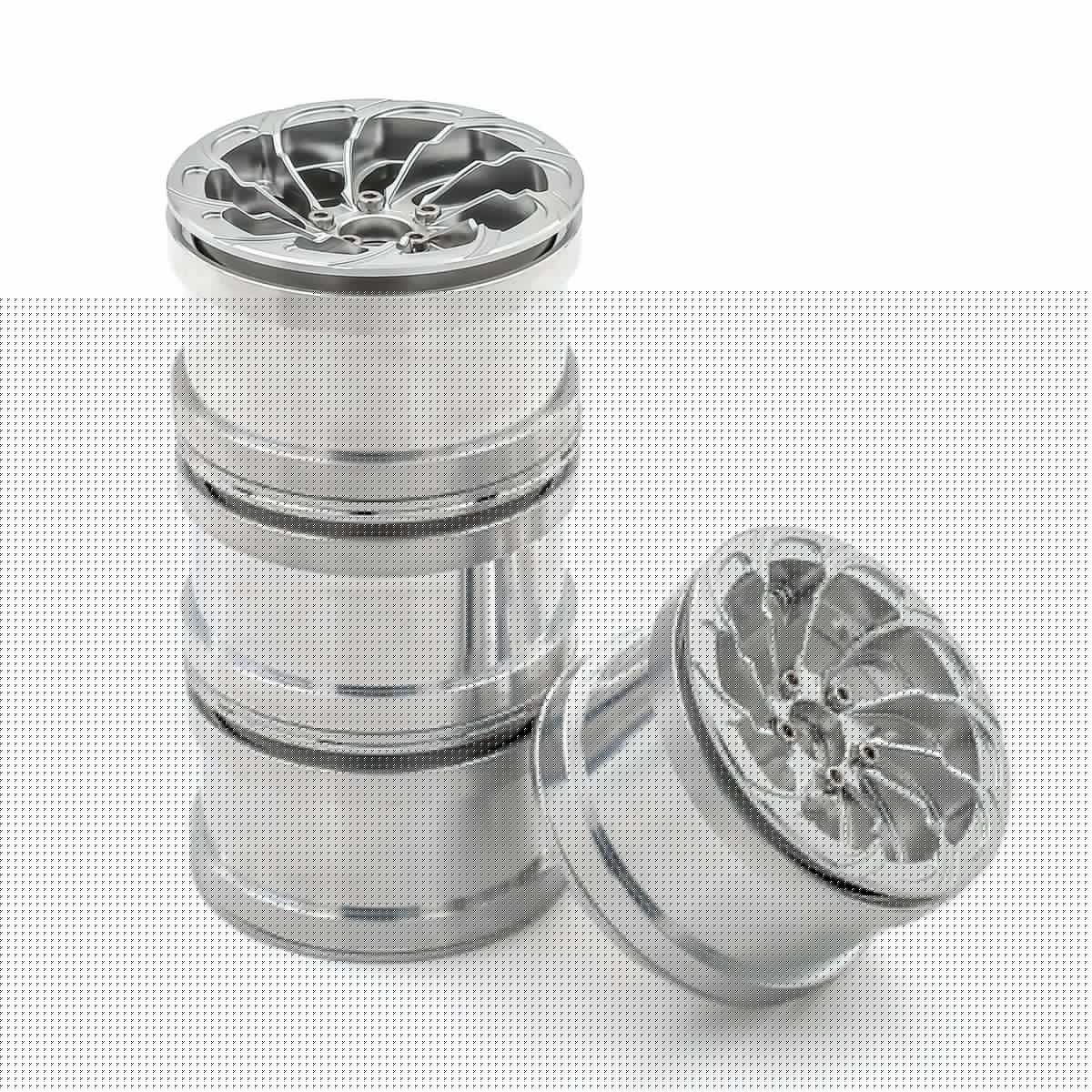 Aluminum Alloy Wheel Rim Beadlock Wheel Rims Hub 4pcs 2.2inch 64*41mm  Replacement for Axial Wraith 90048 RR10  1/10 Remote Control Car