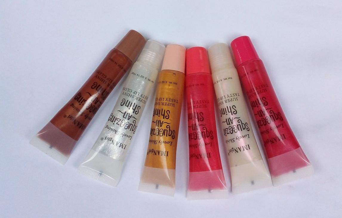 6PCS GLITTERY SQUEEZING N SHINE LIP GLOSS