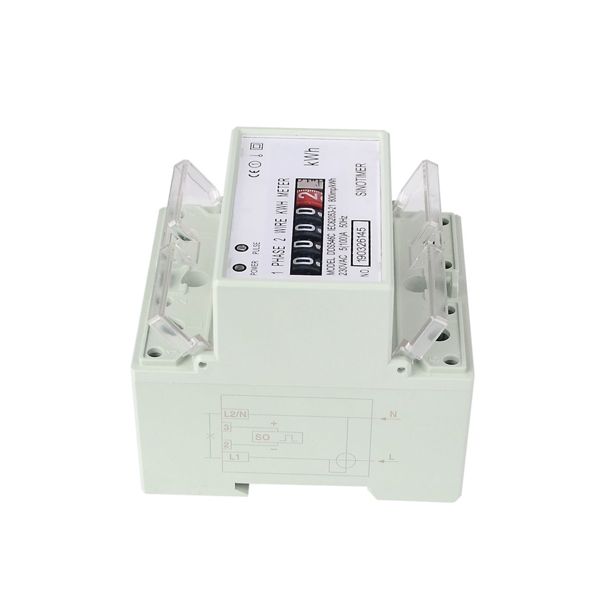 Electric Single Phase Two Wire AC 220V 100A Energy Meter KWh Counter Consumption Analog Electricity WattmeterA