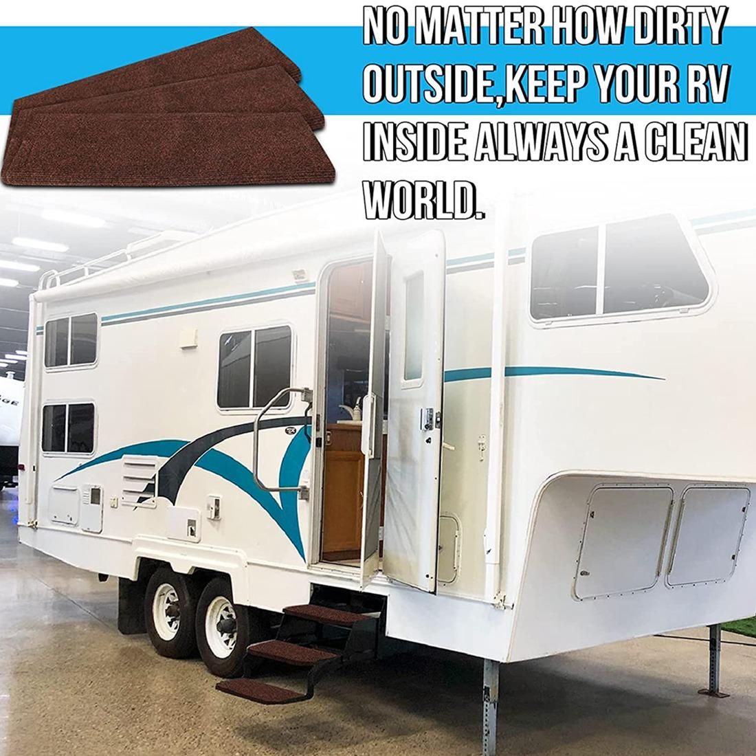 RV Step Rugs Stairs Cover,Carpet for 8-11Inch Depth RV