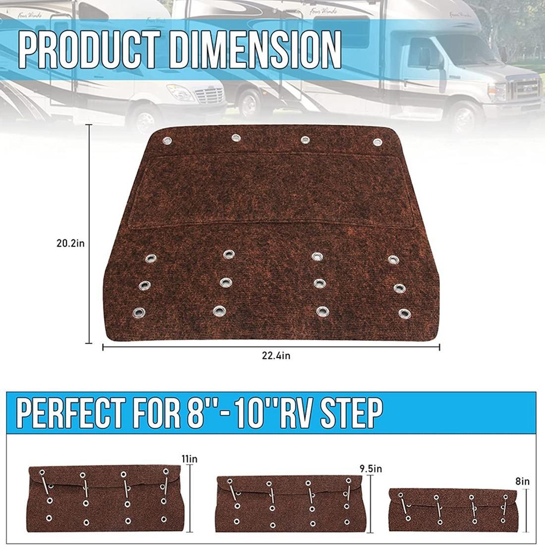 RV Step Rugs Stairs Cover,Carpet for 8-11Inch Depth RV