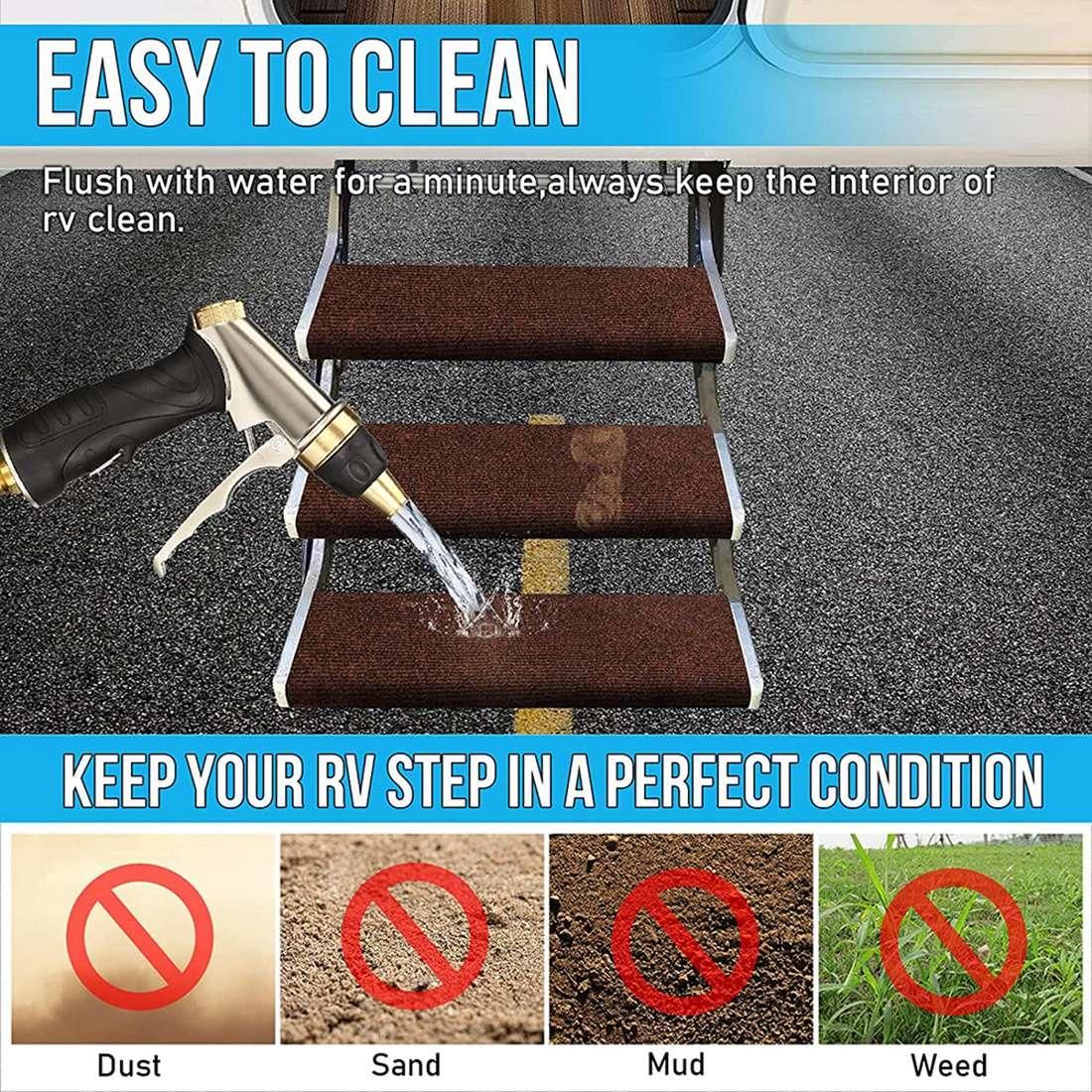 RV Step Rugs Stairs Cover,Carpet for 8-11Inch Depth RV