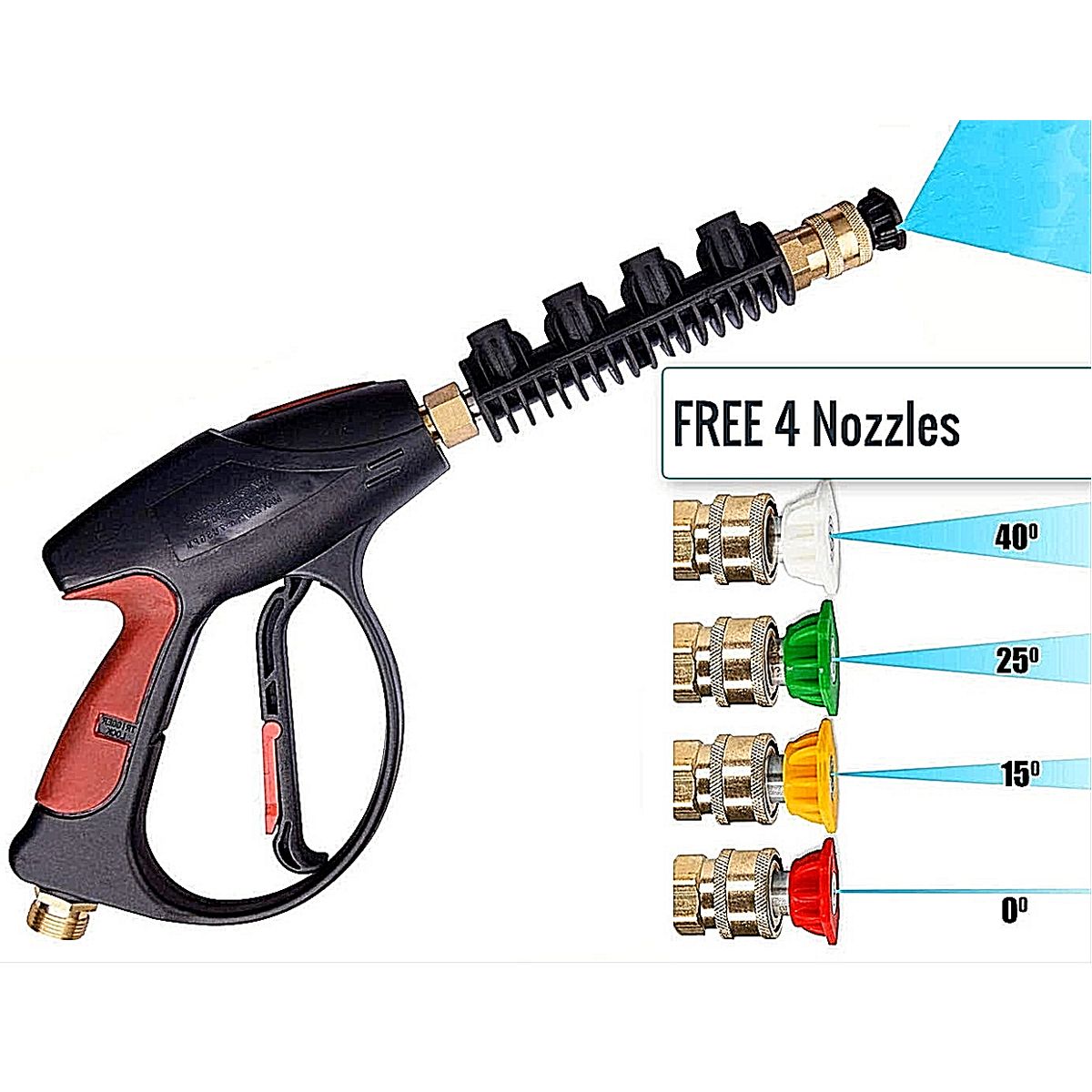 Garden Hose  Car Wash Portable 280 Bar High Pressure Foam Water Gun Spray Gun Variable Spray