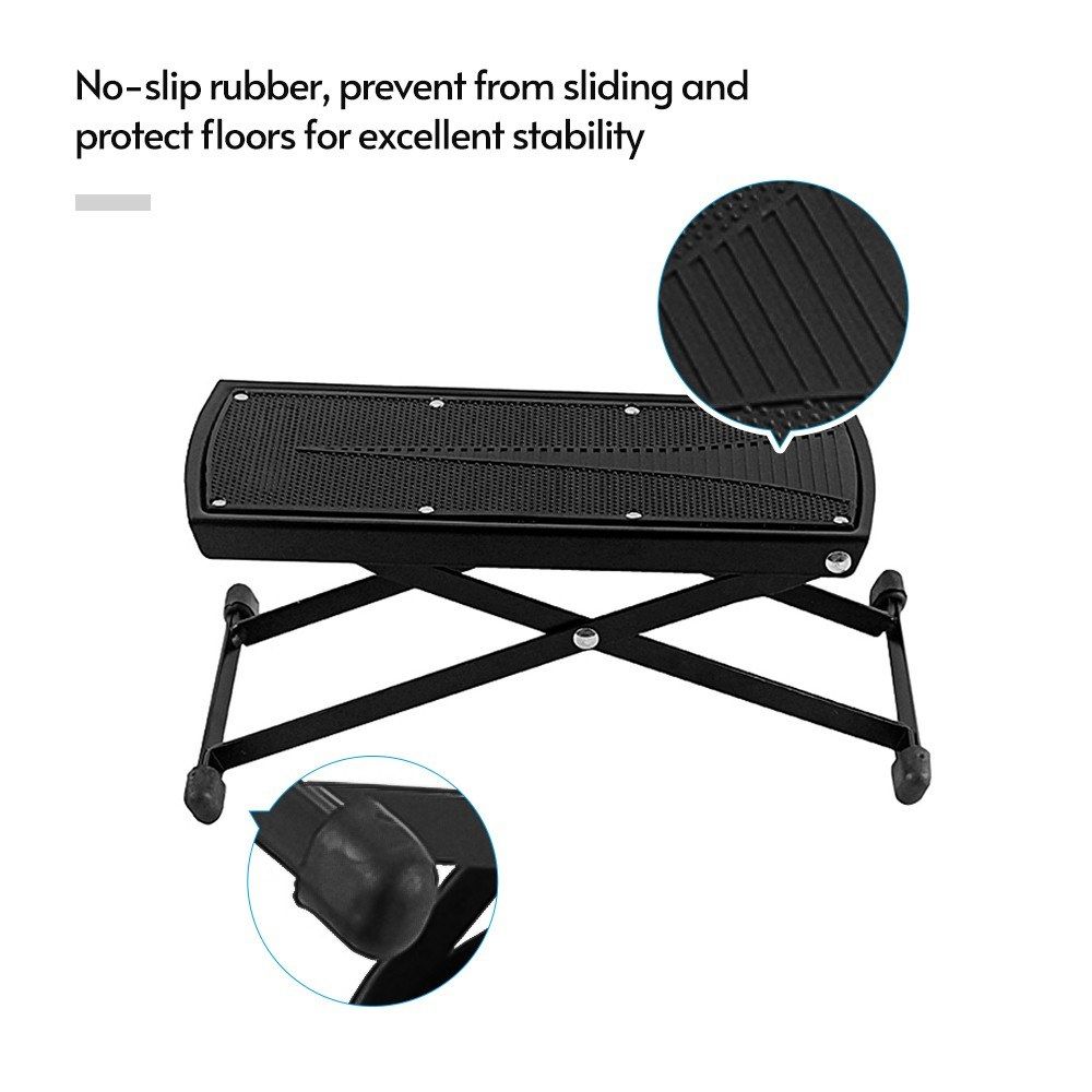 Guitar Pedal Footstool Foot Rest Adjustable Folding Portable