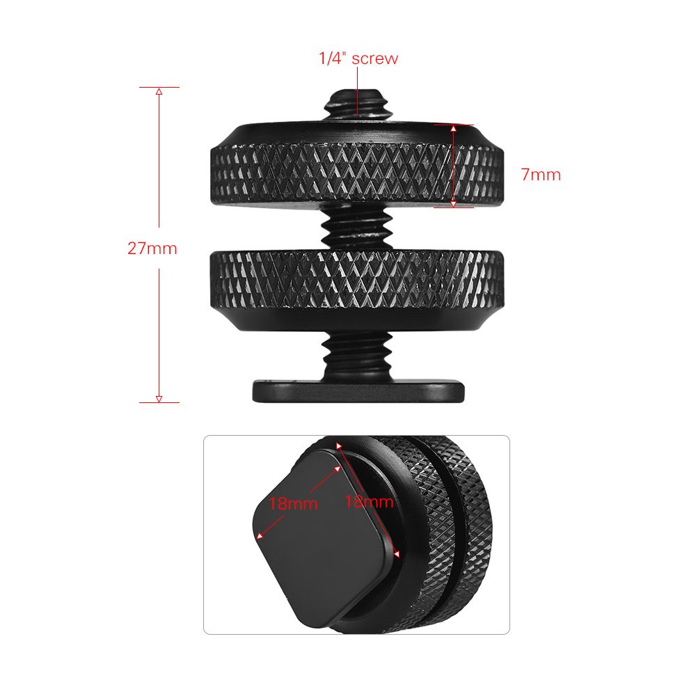 5pcs Camera Hot Shoe Mount To 1/4"-20 Tripod Screw Adapter